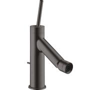 Mezclador monomando para bidé hansgrohe AXOR Starck con mango de palanca y juego de desagüe, 10211340, Color: Cromo negro cepillado
