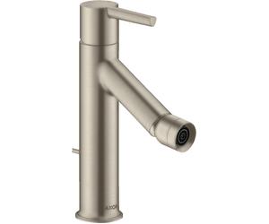 Mezclador monomando para bidé hansgrohe AXOR Starck con mango de palanca y juego de desagüe, 10214820, Color: Níquel Cepillado