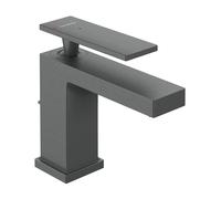 hansgrohe Tecturis E mezclador monomando de lavabo 80, 122mm de proyección, sin juego de desagüe, CoolStart, EcoSmart+, 73001340, Color: Cromo negro cepillado