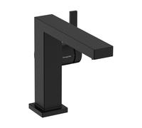 Mezclador monomando para lavabo hansgrohe Tecturis E Fine 110, alcance de 155 mm, sin juego de desagüe, CoolStart, EcoSmart+, 73021670, Color: negro mate