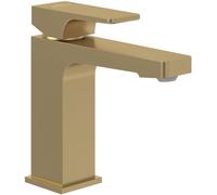 Mezclador para lavabo Villeroy & Boch Architectura Square sin tapa grifo lavabo ahorro de agua, altura de pico 113 mm, rectangular, dorado cepillado