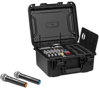 Mezclador Portátil en Maleta ABS 6 Canales con 2 Micrófonos Inalámbricos UHF (VMA106) - VONYX