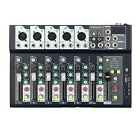 Mezclador profesional de 7 canales de audio sonido mezclador Pro Console Amplificador W interfaz de audio USB Consola Bluetooth para grabación DJ escenario karaoke