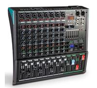 Mezclador Profesional de 8 Canales, 99 Tipos de Mezclador de Karaoke de Efectos Digitales DSP, Tablero de Mezcla de grabación de Escritorio DJ, Tablero de Mezcla de Rendimiento en Vivo, Mezclador de