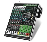 Mezclador profesional de 8 canales, controlador de DJ con efectos DSP, reproductor USB de 48 V Phantom Power, para rendimiento de bar/escenario, sistema de audio KTV con agrupación de reverberación