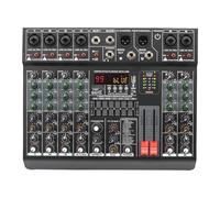 Mezclador profesional Mezclador De Sonido De 6 Canales 99 Mesa De Mezcla De Efectos EQ Consola Mezcladora De Audio Escritorio USB Play Record 48V DJ Controlador para grabar DJ Stage Karaoke DSP Effect