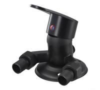 Mezclador termostático de ducha de latón negro montado en la pared válvula expuesta para control de agua fría caliente 150mm espaciado