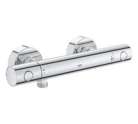 GROHE Precision Get - Termotato de ducha con ahorro de agua (temperatura constante, protección antiquemaduras a 38°C, botón Eco y mandos metálicos), cromo, 34773000 [Clase energética A]