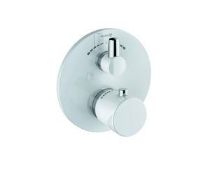 Mezclador termostático empotrado KLUDI BALANCE para bañera y ducha, corte de agua caliente 40°C, 528109175, Color: Blanco / Cromo