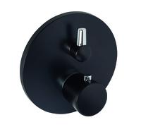 Mezclador termostático empotrado para bañera y ducha KLUDI Balance, para 2 consumidores, desconexión de agua caliente 38°C, 528308775, Color: Negro mate / cromado
