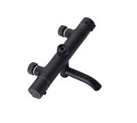 Mezclador termostático para ducha Grifo de ducha termostático for baño, mezclador latón cromado, con doble manija y control temperatura, for bañera pared(Black)