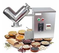 Mezclador vertical de polvo seco de grado alimenticio, mezclador de polvo rotatorio tipo V de acero inoxidable con agitación de laboratorio de 2 L, mezclador de materiales industriales automático