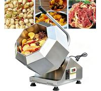 Mezcladora de alimentos comercial, mezcladora de condimentos octogonal, recubridora eléctrica de acero inoxidable para aperitivos, máquina para marinar carne, para comedor