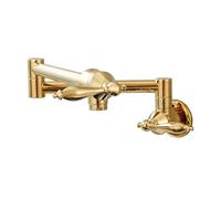 Mezcladora de cocina montada en la pared Vintage Tap con agua fría y giratoria de relleno cromado de olla de olla ideal para decoración de cocina retro y experiencia de cocción conveniente LWX