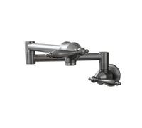 Mezcladora de cocina montada en la pared Vintage Tap con agua fría y giratoria de relleno cromado de olla de olla ideal para decoración de cocina retro y experiencia de cocción conveniente LWX