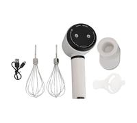 Mezcladora de mano eléctrica USB USB recargable de acero inoxidable de acero inoxidable Batillo a mano de baja velocidad para cocinar cocción