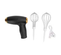Mezcladora de mano inalámbrica USB recargable potente batidora eléctrica para batir batidor de huevo para cocinar cocción de acero inoxidable de acero inoxidable ligero portátil (Negro)