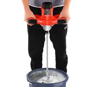 Mezcladora de Mortero 1500W Hormigonera Portátil 6 Velocidades Ajustables 330-930rpm Hormigoneras Electricas Mezcladora Mortero S-forma Doble Pala para Mezclar Cemento, Masilla Polvo, Harina
