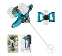 Mezcladora De Mortero, Mezclador de Cemento Compatible con Makita Batería 18V Hormigoneras Electricas Ergonómico Mezclador De Mortero con 6 Velocidades Interruptor Bloqueable (sin batería)