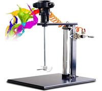 Mezcladora de pintura neumática de 5 galones - Herramienta de mezcla de recubrimientos de tinta de 20 l con soporte - Mezcladora de recubrimientos eficiente para mezclar pintura - Equipo de mezcla de