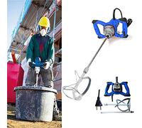 Mezcladora eléctrica de cemento, 2600 W, Mezclador eléctrica de pintura y mortero, 6 velocidades ajustables, M14 Agitador para mortero de 120 mm de diámetro, para Mortero de Pegamento Para Alime