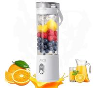 Mezcladora portátil, mezcladora de batidos recargable y de autolimpieza con 6 cuchillas de acero inoxidable, mini mezcladora para batidos y batidos con 600ML, para oficina, gimnasio, senderismo, hogar