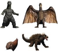 Mezco Toys Does Not Apply Set 4 Figuras 1968 Godzilla: Destroy All Monsters 5 Points XL, Color Blue, Standard (Mezco Toyz H858040)