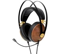 Meze Audio 99 Classics nogal + oro, con kit boom mic Compatibilidad gaming Sony Playstation, Microsoft Xbox, Nintendo, PC Micrófono integrado - Auriculares con cable, hi-fi, gaming o inalámbricos