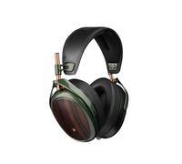 MEZE Audio Strada | Auriculares dinámicos con cable para audiófilos | Auriculares dinámicos de madera de ébano Macassar | Almohadillas magnéticas desmontables | 2 cables OFC trenzados incluidos