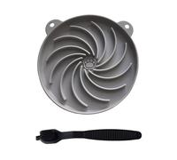 MEZOKUCEL Cuenco antiatasco para mascotas con base de ventosa, diseño laberinto antiatascos, ralentiza la comida para perros y gatos (gris)