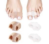 Mezrkuwr 2 piezas de separadores de dedos del pie, corrector de juanetes de gel, suaves espaciadores para dedos grandes, corrección de dedos del pie, alisador de dedos en martillo, para pies, mujeres