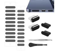 Mezrkuwr Juego de 8 tapones antipolvo USB C aplicables a iPhone 15 serie, cubierta de puerto USB C, cubierta de altavoz de teléfono, limpiador de puerto de carga de teléfono