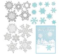 Mezrkuwr Troqueles de corte de copos de nieve de Navidad para hacer tarjetas, bailes de nieve de invierno, plantillas de troquelado de Navidad, decoración de álbumes de fotos (11 formas)