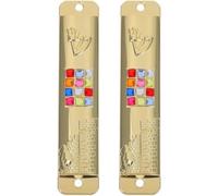 Mezuzah Caso con Diamantes Mezuzah Judía Placa Sagrada Puerta Metal Mezuzah Mezuzah Adorno Puerta Judía Mitzvá para Hanukkah, Regalos De Inauguración De Casa