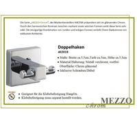Mezzo Cromo Gancho Doble Ganchos de Pared Inoxidable Doble Pared Hook