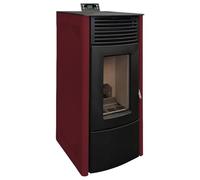 MF - Estufa de Pellets Modelo ATHENEA de 11,7 kW con Display Táctil, Depósito 28 kg y Acabado en Fundición Esmaltada para Calentar hasta 280 m³ - Burdeos