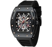MF MINI FOCUS Reloj de pulsera a la moda, con esfera grande, luminoso, impermeable, deportivo, analógico, de cuarzo, para hombre, con correa de silicona, D-All Negro, Relojes de cuarzo