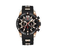 (MF0349G03) Reloj de pulsera deportivo multifuncional de cuarzo de lujo para hombre con correa de silicona.