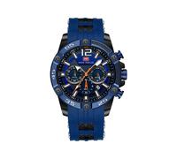 (MF0349G06) Reloj de pulsera deportivo multifuncional de cuarzo de lujo para hombre con correa de silicona.