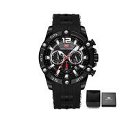 (MF0349G07B) Reloj de pulsera deportivo multifuncional de cuarzo de lujo para hombre con correa de silicona.
