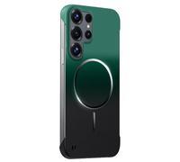 MFAOSHI Magnética Funda para Samsung Galaxy S26 Ultra/S26 +/S26, Delgado Senza Cornice Gradiente Carcasa Admite Carga Inalámbrica Caso,Verde,S26 Ultra