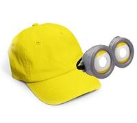 MFAZ Morefaz Ltd Gafas de Minion para disfraz de Gru, mi villano favorito, gafas para adultos, gorro amarillo, Gorra amarilla + gafas dobles, Taille unique