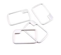 MFBGPVCVMM Cubre Negro ABS Estilo De Coche Manija De Puerta Interior Marco De Cuenco Pegatina Decorativa Autopartes Para Land Rover Para Discovery 3 2004-2009(Plata)