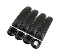 MFBGPVCVMM Manejar Cubierta De Manija De Puerta Lateral Exterior Impresa De Fibra De Carbono Embellecedor De Cuenco De Puerta Bisel De Moldura Para Golf MK4 MK5 2000-2008(1 Key Hole Handle)