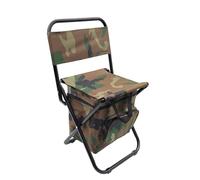 MFBJXC Silla de camping plegable con bolsa refrigeradora, silla de pesca ligera, asiento plegable compacto con respaldo y asa para camping, pesca, caza, senderismo, bocetos al aire libre, camuflaje