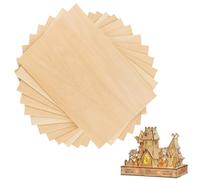 MFCGHXR 12 PCS Tablero de Madera sin Acabado Tableros de Madera a Medida para Manualidades - Tablones de Contrachapado Listos para Pintar, Corte porLaser Modelado DIY y Decorativos Artesanales