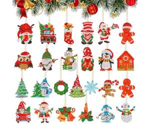 MFCGHXR Diamond Painting Ornament Christmas JewelryMFCGHXR Set de colgantes de bricolaje de Navidad, 38 piezas Diamantmalerei Weihnachten für Weihnachten Diamante colgante de llaves