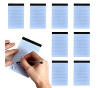 MFCGHXR Small Notebook 8 Pack A7 3x5 Inch Ruled Pages, Mini Portable Notebooks for Quick Notes, Black, School and Office Use