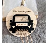 MFCHICIFY Soporte para tarjetas de boda, letrero de madera personalizado para dinero, regalo personalizado para novia y novio, letrero de recién casado, regalo de boda personalizado