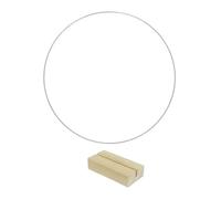 MFESFCS Aros Metalicos Manualidades 5pcs Wooden Base Wreath Iron Ring Gold Metal 30cm Size Floral Hoop Centerpiece Golden Metal Iron Hoops Wedding Flower Garland(Silver Wood)
